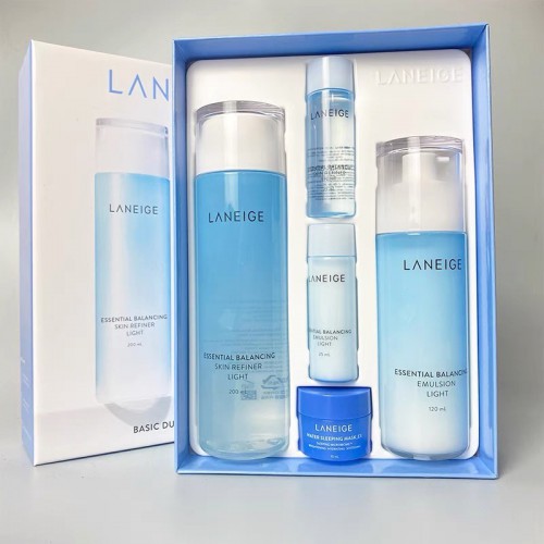Laneige兰芝水乳护肤套装2023新旧包装 水酷补水保湿控油平衡收缩毛孔不粘腻 水库凝肌水乳两件套装 清爽型